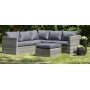Ingelstorp hrnsoffa med fotpall - Gr konstrotting