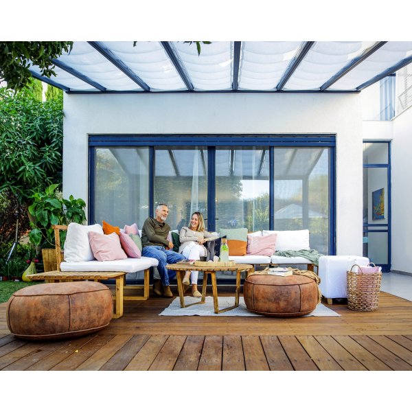 Canopia Stockholm solskydd för altantak 3,4 x 8,1 - Vit Canopia Stockholm solskydd för altantak 3,4 x 8,1 - Vit