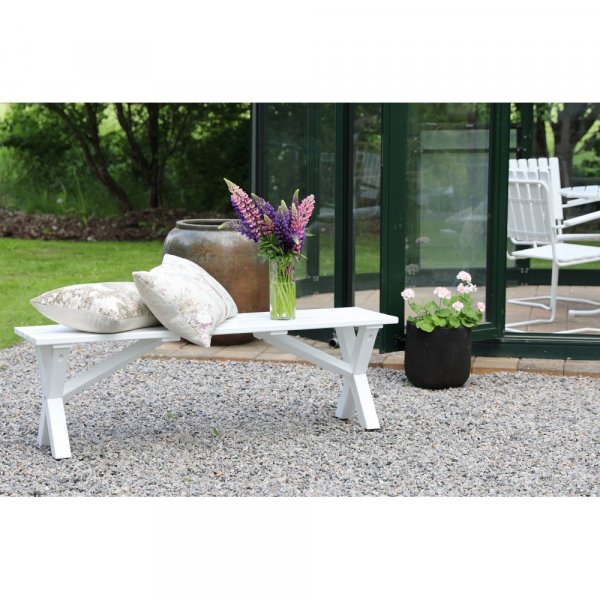 Scottsdale Bank 140 cm - Weiß + Reinigungsspray für Gartenmöbel Scottsdale Bank 140 cm - Weiß + Reinigungsspray für Gartenmöbel