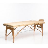 Massagebnk med trben - 3 zoner - Beige