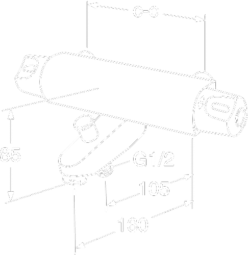 Gustavsberg Nautic termostatisk badekararmatur, 160 cc