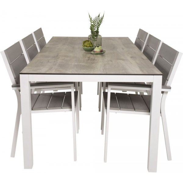 Tottarp Spisegruppe (205x100) - Hvid/Grå - 6 Stole Tottarp Spisegruppe (205x100) - Hvid/Grå - 6 Stole
