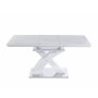 Ingrid matbord f�rl�ngningsbart 120-160 cm - Vit marmor