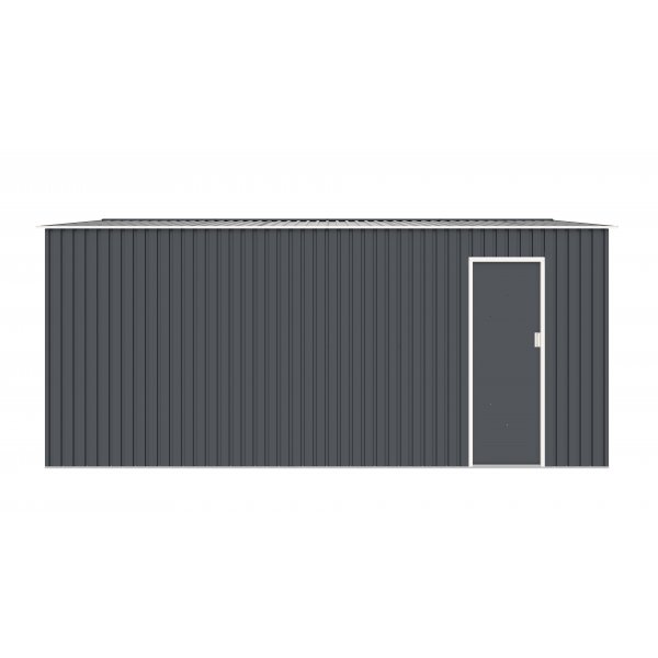 Blechgarage Grau 18,2 m² Blechgarage Grau 18,2 m²