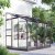 Wandgewchshaus Nimas 4,8 m - schwarz - gehrtetes Glas + Gewchshaustisch