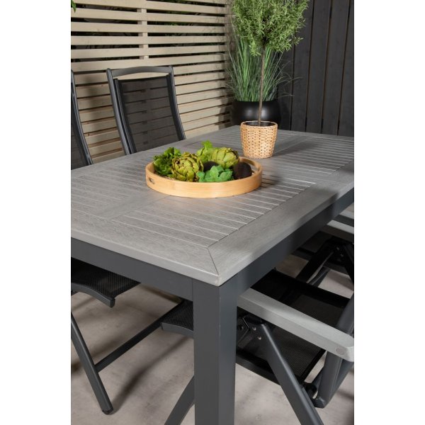 Ekenäs Matgrupp (152x90) - Svart/Grå - 4 Stolar Ekenäs Matgrupp (152x90) - Svart/Grå - 4 Stolar