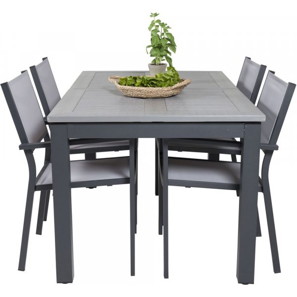 Ekenäs Matgrupp (152x90) - Svart/Grå - 4 Stolar Ekenäs Matgrupp (152x90) - Svart/Grå - 4 Stolar