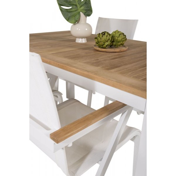 Dotorp Matgrupp (160x90) - Vit/Natur - 4 Stolar Dotorp Matgrupp (160x90) - Vit/Natur - 4 Stolar
