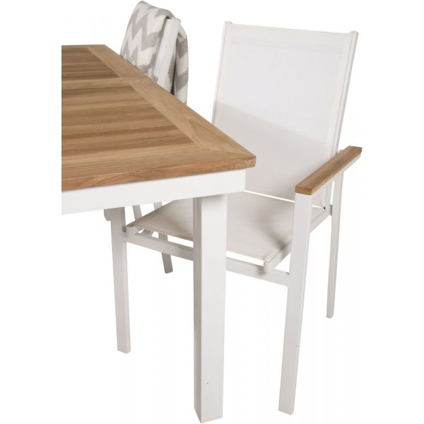 Dotorp Matgrupp (160x90) - Vit/Natur - 4 Stolar