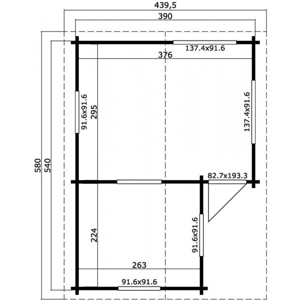 Attefallhaus Klaudia - 20 m² Attefallhaus Klaudia - 20 m²