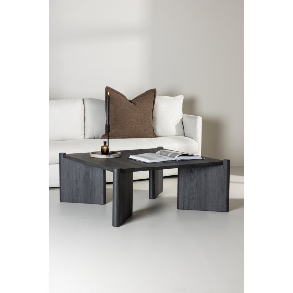 Rogaland soffbord 100 x 100 cm - Svart