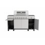 Gasolgrill med sidobr�nnare och f�rvaringssk�p - 6 br�nnare - rostfritt st�l