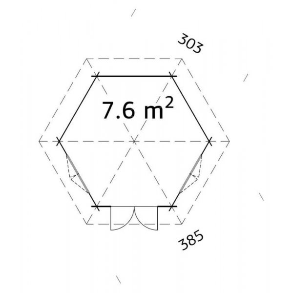 Lusthus Hanna 7,6 m² Lusthus Hanna 7,6 m²