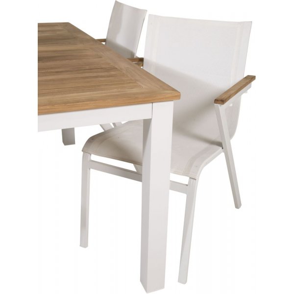 Dotorp Matgrupp (160x90) - Vit/Natur - 4 Stolar Dotorp Matgrupp (160x90) - Vit/Natur - 4 Stolar