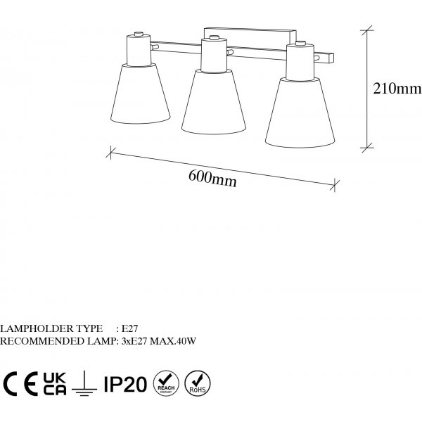 Gunnel v�gglampa 13094 - Svart/antik
