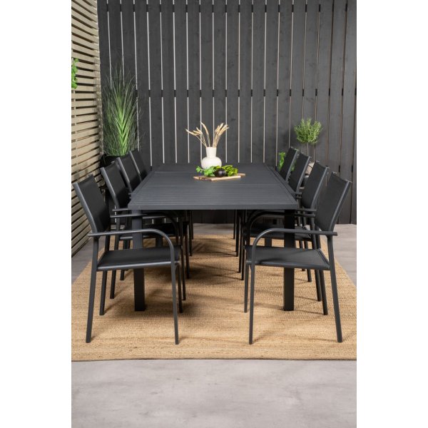 Holma Matgrupp (160x100) - Svart - 8 Stolar Holma Matgrupp (160x100) - Svart - 8 Stolar