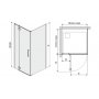 Duschhrn Space Lane - 6 & 8mm glas (vnster)
