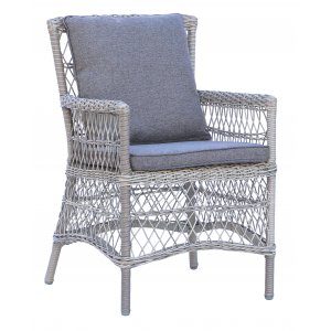 provence utefåtölj grå konstrotting trädgårdsstol utomhus + rengöringsspray för utemöbler