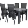 Ekens Matgrupp (152x90) - Svart/Gr - 4 Stolar