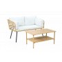 Balkongset 2-sits soffa med bord + Kompakt loungeset f�r balkong + Beige
