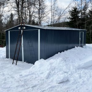 Pladegarage 23 m² - Dobbeltdør | Komplet sæt | Premium Pladegarage 23 m² - Dobbeltdør | Komplet sæt | Premium