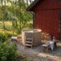 Vedeldad badtunna f�r 4�6 personer � �180 cm utomhus Nordcabin