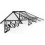 Canopia Lily French Entrance baldakin 0,9 x 2,7 - Sort/klart glas