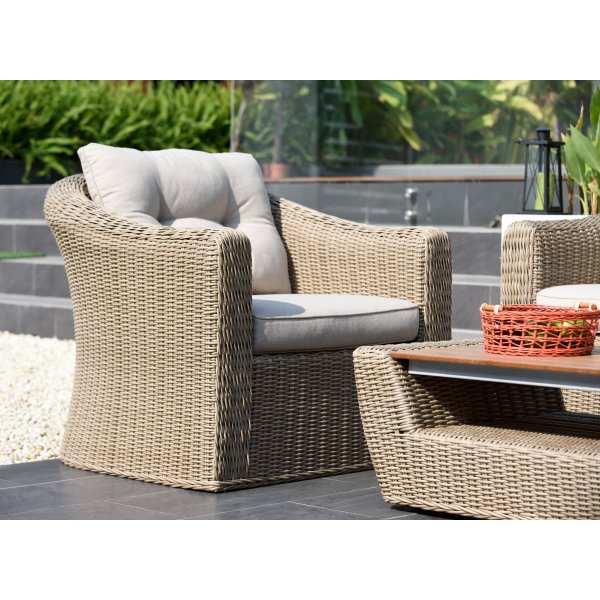 Outdoorgruppe natur / offwhite - Saint Tropez + Reinigungsspray für Gartenmöbel Outdoorgruppe natur / offwhite - Saint Tropez + Reinigungsspray für Gartenmöbel