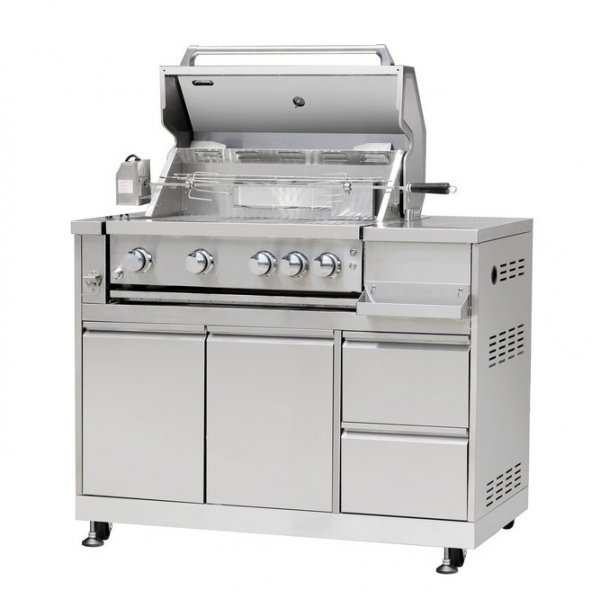 Utomhuskök Med grill & vask i rostfritt stål Utomhuskök Med grill & vask i rostfritt stål