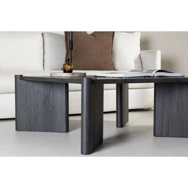 Rogaland soffbord 100 x 100 cm - Svart