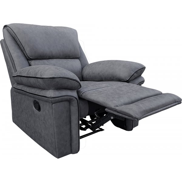 Reclinerf�t�lj gr� (Mikrofiber) - Riverdale