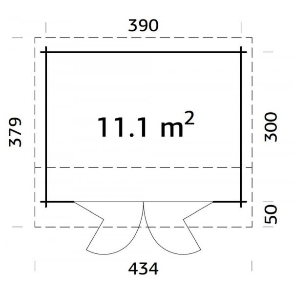 Friggebod Ines 11,1 m² Friggebod Ines 11,1 m²