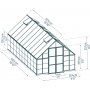 Canopia Balance Vxthus i Polykarbonat 17,9 m - Silver