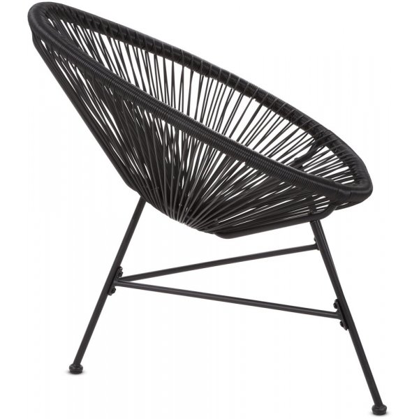 Cafégrupp Fiji bord + 2 stolar - Svart Cafégrupp Fiji bord + 2 stolar - Svart