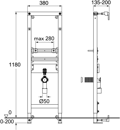 Gustavsberg Triomont XS Vaskestandsarmatur