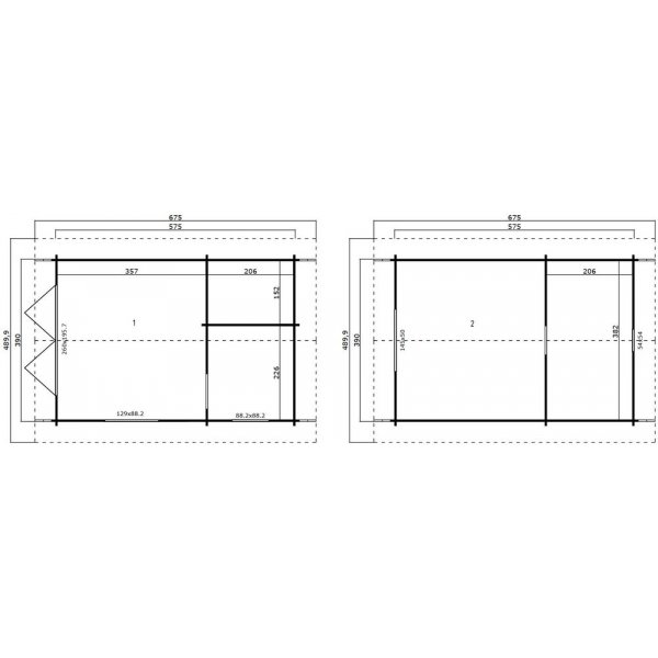 Attefallshus Lina B .V3 - 22,4 m² Attefallshus Lina B .V3 - 22,4 m²