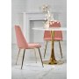 Matbord runt �90 cm - Marmorerat glas/guld
