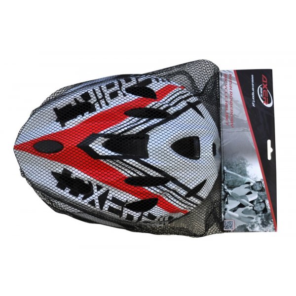 Cykelhj�lm Cooper vit & r�d