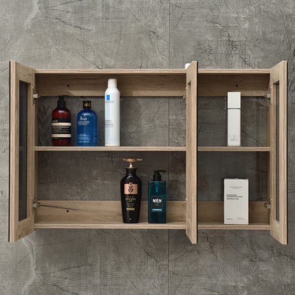 Kylpyhuonekalusteet Melina - Vaaleaa puujäljitelmää + 2.00 x Kylpyhuoneen koukku Kylpyhuonekalusteet Melina - Vaaleaa puujäljitelmää + 2.00 x Kylpyhuoneen koukku