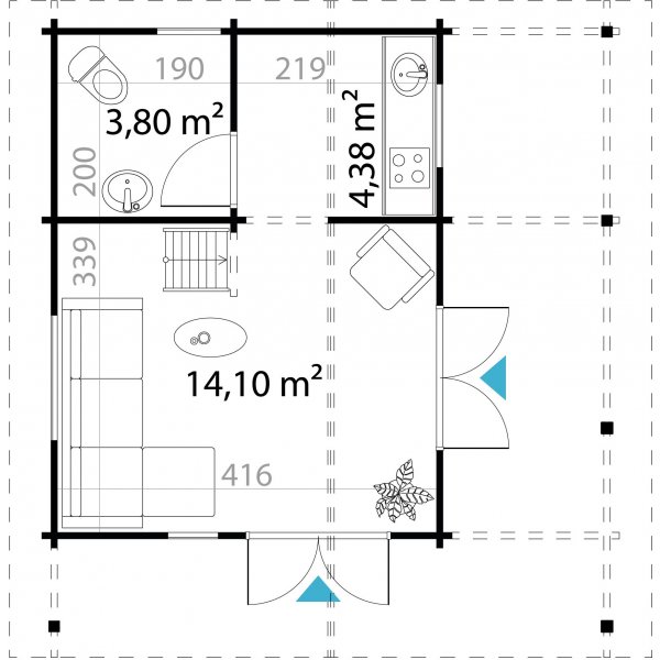 Sommerhus Helga B - 26,1 m² Sommerhus Helga B - 26,1 m²