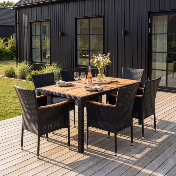 Rotting utef�t�lj - Svart plastrotting uteplats & balkong