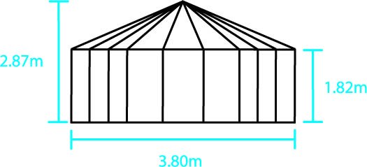 Växthus Atrium Svart - 9 m² Växthus Atrium Svart - 9 m²