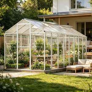 Drivhus Harmony Gardeney 8,7 m² fritstående aluminium polycarbonat Drivhus Harmony Gardeney 8,7 m² fritstående aluminium polycarbonat