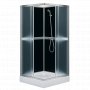 Duschkabin 90�90x195 cm | Vit bakglas & aluminiumprofil | Liris