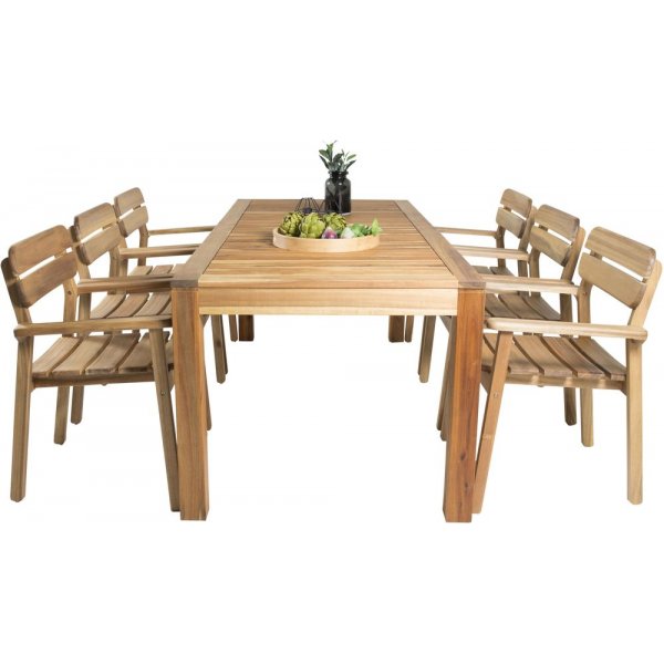 Prssebo Matgrupp (200x90) - Natur - 6 Stolar