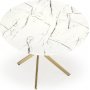 Raymond matbord �100 cm - Vit marmor/guld