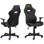 Vayne svart spelstol med gr�na detaljer