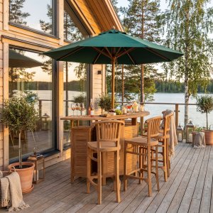 Förlängningsbar matgrupp utomhus teak 97/180 cm trädgård + Fläckborttagare för möbler Förlängningsbar matgrupp utomhus teak 97/180 cm trädgård + Fläckborttagare för möbler