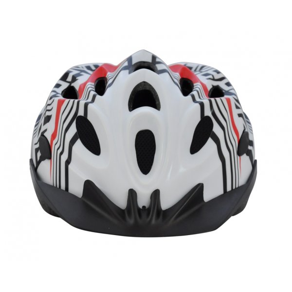 Cykelhj�lm Cooper vit & r�d