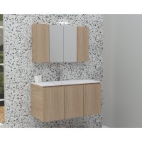 Badrumsmöbler Verona 90 - Beige med spegelskåp Badrumsmöbler Verona 90 - Beige med spegelskåp